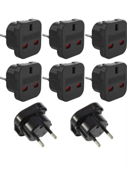 Adapter wtyczki UK na europejski 8 szt.