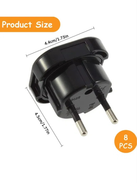 Adapter wtyczki UK na europejski 8 szt. Adapter wtyczki UK na europejski 8 szt.