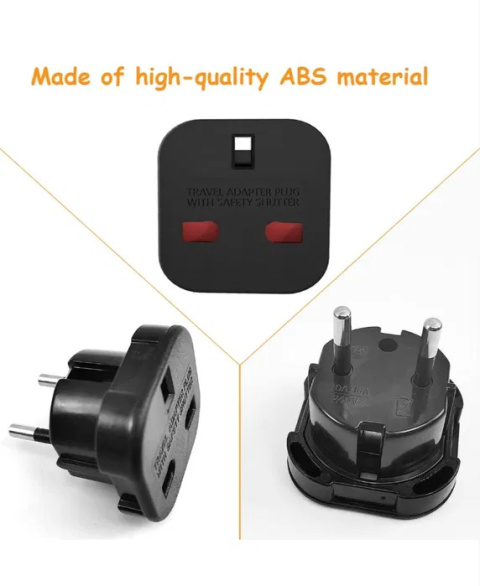 Adapter wtyczki UK na europejski 8 szt. Adapter wtyczki UK na europejski 8 szt.