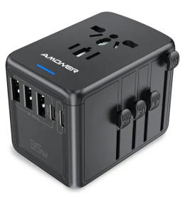 Ładowarka z adapterem EU, UK, US i AUS 35 W AMONER
