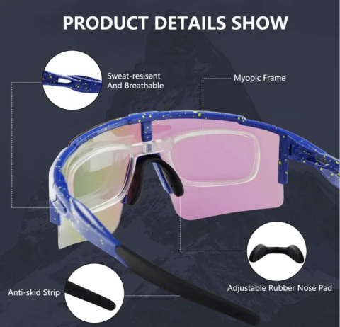 Sportowe okulary przeciwsłoneczne DUDUKING Sportowe okulary przeciwsłoneczne DUDUKING