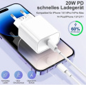Amoner iPhone 20 W USB C ładowarka z kablem ładującym 1 m