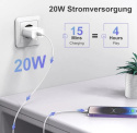 Amoner iPhone 20 W USB C ładowarka z kablem ładującym 1 m