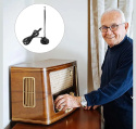 Antena Radiowa FM Dab Teleskopowa z Podstawą Magnetyczną