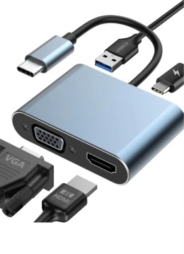 Aplimln 4 w 1 USB C Adapter wieloportowy