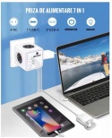Gniazdko zasilania BEIZKNA z 4 gniazdkami i USB