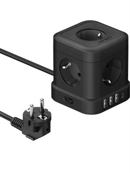 JSVER Listwa Zasilająca USB C Cube z 5 Gniazdami