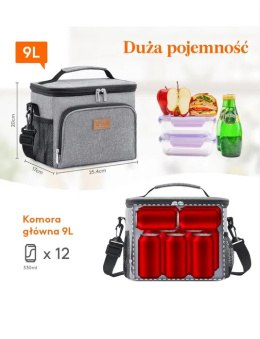 Lifewit izolowana torba na lunch 9l
