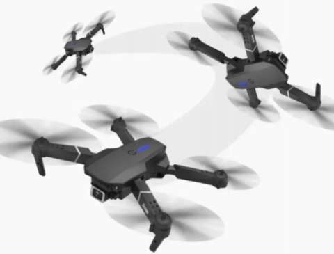 Dron E88 PRO HD ZDALNE sterowanie 2.4 GHz futerał Dron E88 PRO HD ZDALNE sterowanie 2.4 GHz futerał