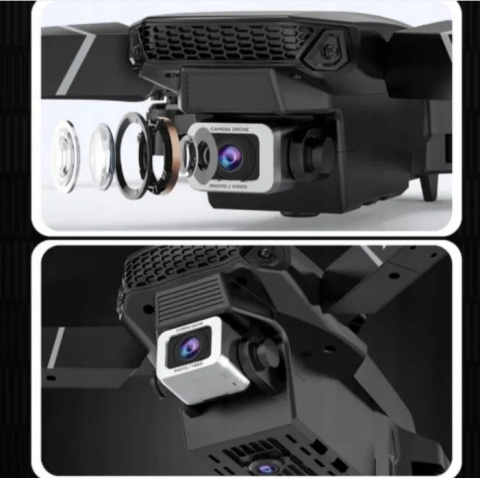 Dron E88 PRO HD ZDALNE sterowanie 2.4 GHz futerał Dron E88 PRO HD ZDALNE sterowanie 2.4 GHz futerał