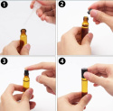 Butelka fiolka szklana ROLL ON 12 szt 5ml