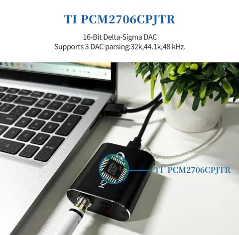 DSD TECH SH-AU01B USB na optyczny adapter audio DSD TECH SH-AU01B USB na optyczny adapter audio