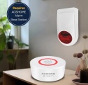 AGSHOME Syrena zewnętrzna stroboskopowa z alarmem 130 dB i światłem