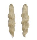 FESHFEN Przedłużenie włosów z klamrą, warkocz 50 cm popielaty blond