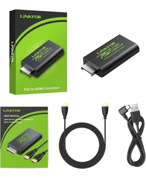LiNKFOR Konwerter PS2 na HDMI LiNKFOR Konwerter PS2 na HDMI