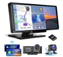 PODOFO Bezprzewodowy CarPlay z ekranem dotykowym i kamerą samochodową