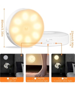 Lampki LED, z Czujnikiem Ruchu 3 szt