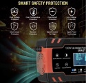 URAQT prostownik do akumulatora samochodowego, 12 V/24 V