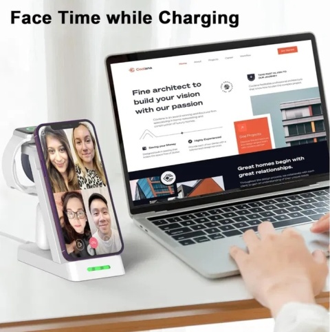 Stacja ładująca 3 w 1 do Apple Watch i iPhone Ainpow Stacja ładująca 3 w 1 do Apple Watch i iPhone Ainpow