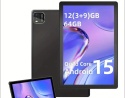 Tablet 10,1-calowy z Androidem 15, etui w zestawie, ekran HD BAKEN