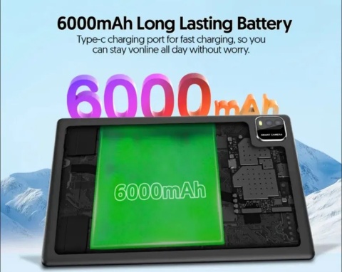 Tablet 10,1-calowy z Androidem 15, etui w zestawie, ekran HD BAKEN Tablet 10,1-calowy z Androidem 15, etui w zestawie, ekran HD BAKEN