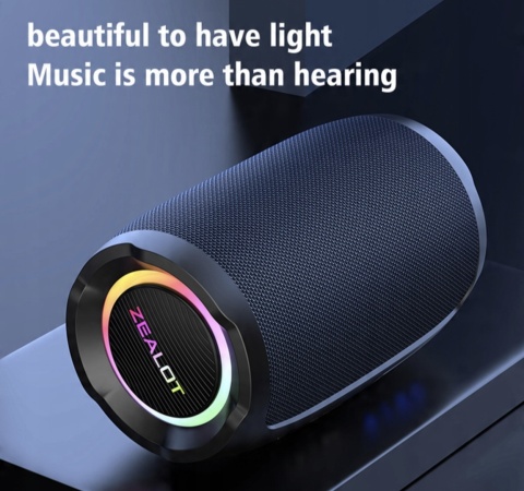 ZEALOT S49 Przenośny głośnik Bluetooth w kolorze czarnym ZEALOT S49 Przenośny głośnik Bluetooth w kolorze czarnym